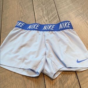 light blue nike womens dri fit shorts